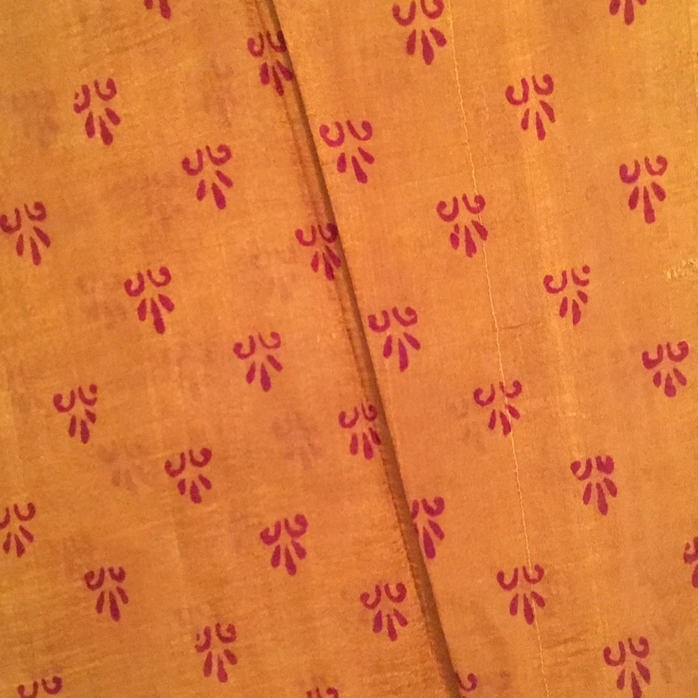 Gold, red & black NWOT Indian 100% silk Sari